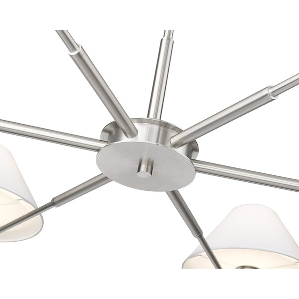 Z-Lite Leila Chandelier, 6-Light, 63 In.W x 10.75 In.H, Brushed